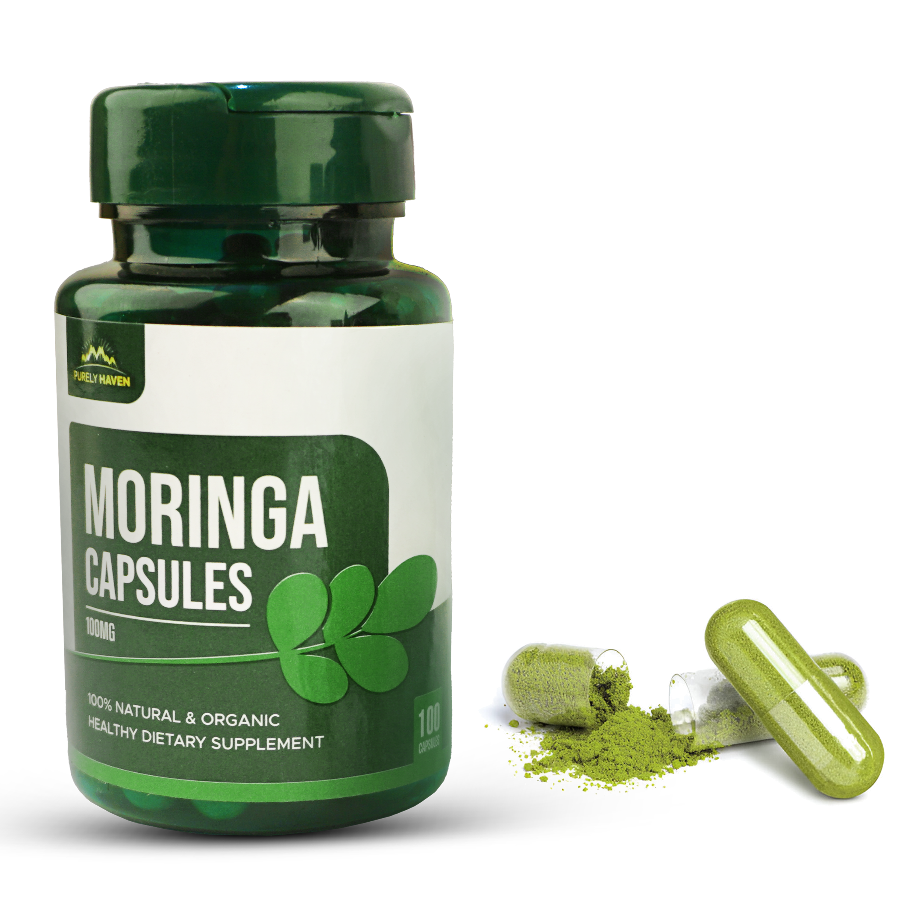 Moringa Capsules | For Mental, Heart & Bone health | Purely Haven
